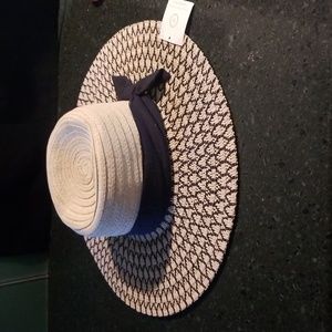 SUMMMER HAT "FOUR BUTTONS" BY SAN DIEGO NAVY BLUE CREAM